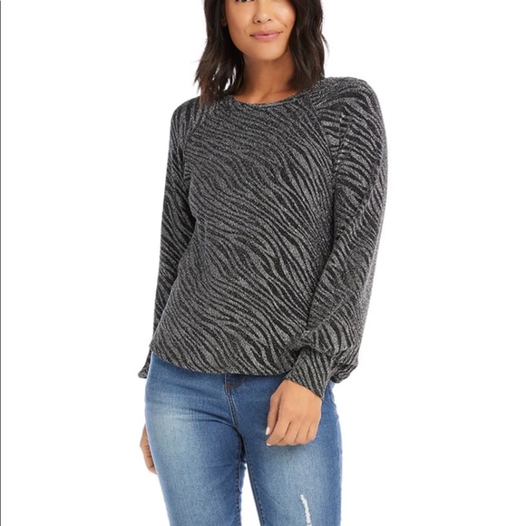 Karen Kane metallic animal print top NWT size medium - Picture 2 of 10